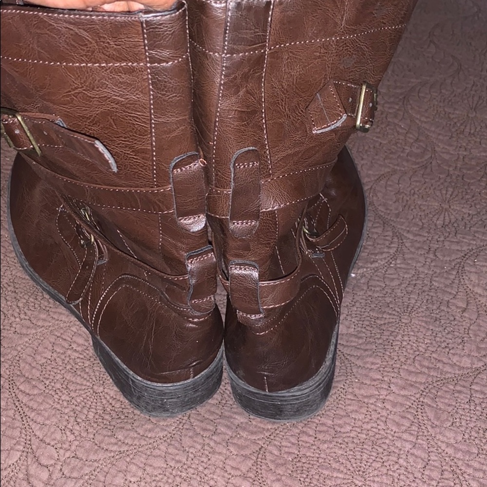 Brown Flat Boots - image 4